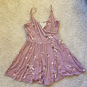 Lilac Floral Knit Jersey Romper Garage